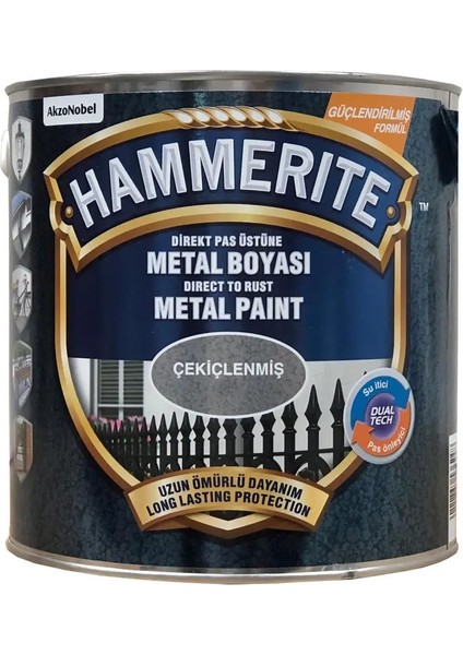 HAMMERİTE SU İTİCİ PAS ÖNLEYİCİ ÇEKİÇLENMİŞ METAL BOYASI AÇIK MAVİ 2,5 LT modelleri