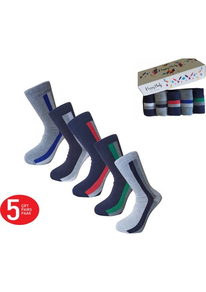 Çorap (ART.13303) Penye 5li Set Erkek Soket Confort Lastik Özel Kutulu