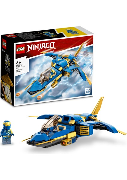 Ninjago Jay'in Yıldırım Jeti Evo 71784 - 7 Yaş ve Üzeri Çocuklar Için Ninja Uçağı ve Jay Minifigürü Içeren Yaratıcı Oyuncak Yapım Seti (146 Parça)