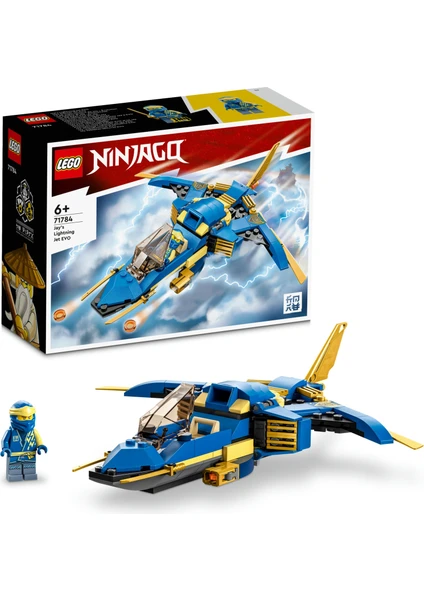 LEGO® NINJAGO® Jay'in Yıldırım Jeti Evo 71784 - 7 Yaş ve Üzeri Çocuklar Için Ninja Uçağı ve Jay Minifigürü Içeren Yaratıcı Oyuncak Yapım Seti (146 Parça)