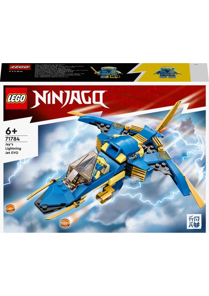 Ninjago Jay'in Yıldırım Jeti Evo 71784 - 7 Yaş ve Üzeri Çocuklar Için Ninja Uçağı ve Jay Minifigürü Içeren Yaratıcı Oyuncak Yapım Seti (146 Parça)