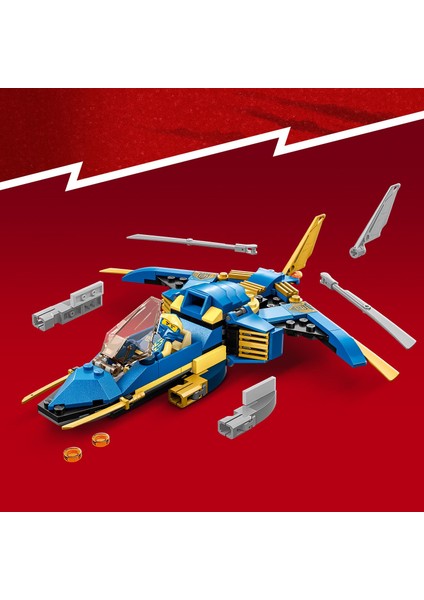 Ninjago Jay'in Yıldırım Jeti Evo 71784 - 7 Yaş ve Üzeri Çocuklar Için Ninja Uçağı ve Jay Minifigürü Içeren Yaratıcı Oyuncak Yapım Seti (146 Parça)