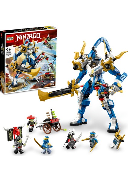 NINJAGO® Jay’in Titan Robotu 71785 - 9 Yaş ve Üzeri Çocuklar için Oyuncak Savaş Robotu ve Ninja Minifigürleri İçeren Oyuncak Yapım Seti (794 Parça)