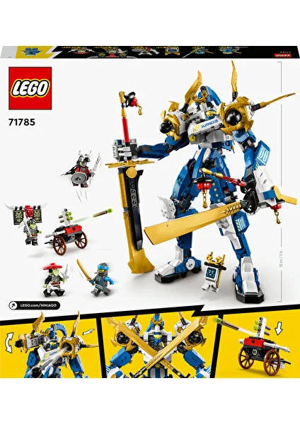 NINJAGO® Jay’in Titan Robotu 71785 - 9 Yaş ve Üzeri Çocuklar için Oyuncak Savaş Robotu ve Ninja Minifigürleri İçeren Oyuncak Yapım Seti (794 Parça)