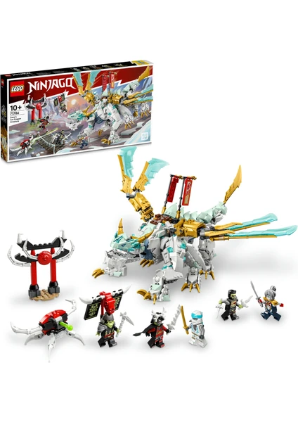 LEGO® NINJAGO® Zane'in Buz Ejderhası Yaratığı 71786 - 10 Yaş ve Üzeri Çocuklar için Ejderha Figürü İçeren Yaratıcı Oyuncak Yapım Seti (973 Parça)