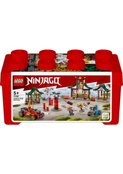 NINJAGO® Yaratıcı Ninja Yapım Parçası Kutusu 71787 - 5 Yaş ve Üzeri Çocuklar için Araçlar, Dövüş Okulu ve Minifigürler İçeren Yaratıcı Oyuncak Yapım Seti (530 Parça)