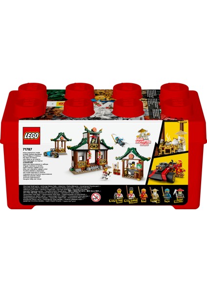 NINJAGO® Yaratıcı Ninja Yapım Parçası Kutusu 71787 - 5 Yaş ve Üzeri Çocuklar için Araçlar, Dövüş Okulu ve Minifigürler İçeren Yaratıcı Oyuncak Yapım Seti (530 Parça)