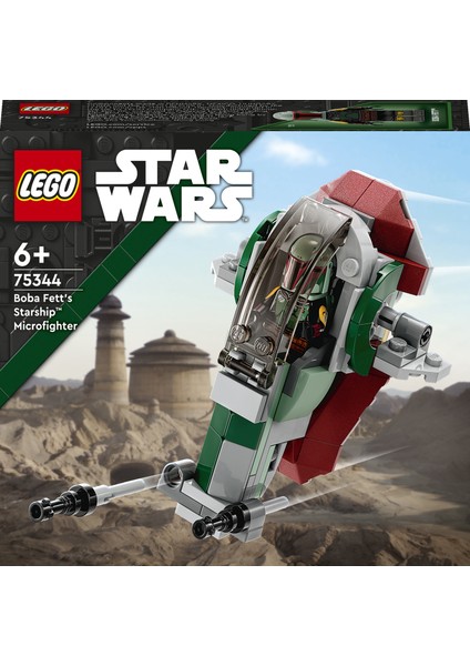 ® Star Wars Boba Fett'in Starship'i Mikro Savaşçı 75344 - 6 Yaş ve Üzeri Çocuklar için Oyuncak Yapım Seti (85 Parça)