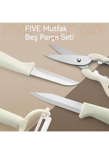 Kavun Planlama Tamamlayıcı Gıda Kesme Meyve Bıçağı Depolama Koltuğu 5 Parça Mutfak Alet Seti modelleri