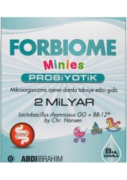 Minies Probiyotik Mikroorganizma Içeren Damla Takviye Edici Gıda 8ml