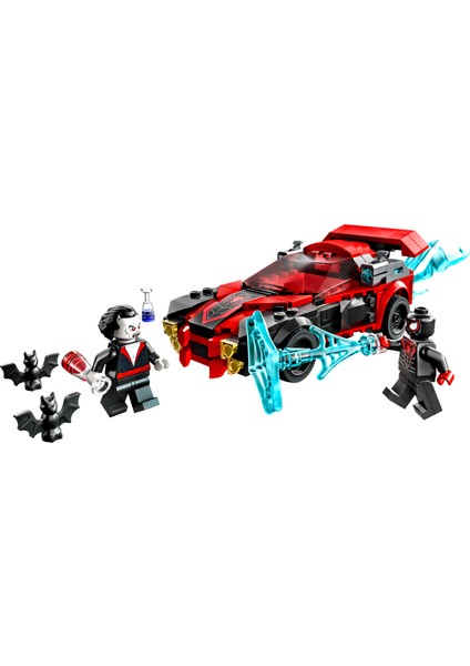 Marvel Miles Morales Morbius’a Karşı 76244 - 7 Yaş ve Üzeri için Minifigür ve Araba İçeren Örümcek Adamlı Oyuncak Yapım Seti (220 Parça)