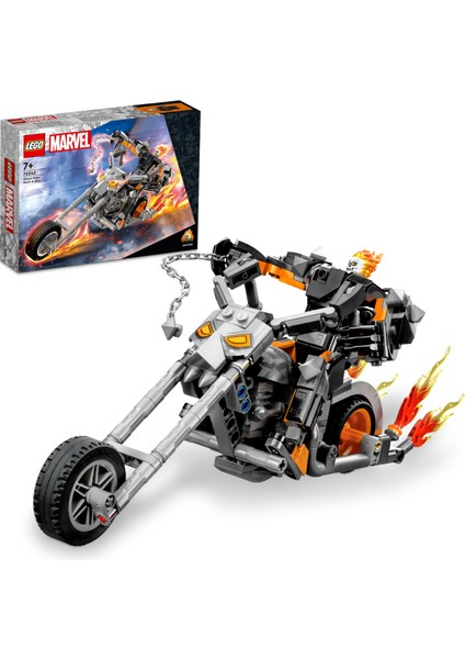 LEGO® Marvel Ghost Rider Robotu ve Motosikleti 76245 - 7 Yaş ve Üzeri Çocuklar Için Minifigür ve Zincir Içeren Yaratıcı Oyuncak Yapım Seti (264 Parça)