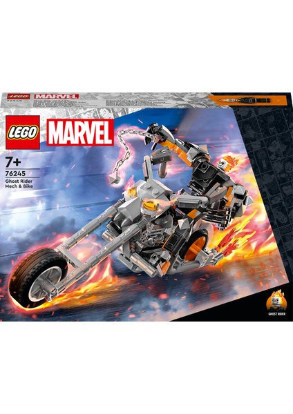 LEGO® Marvel Ghost Rider Robotu ve Motosikleti 76245 - 7 Yaş ve Üzeri Çocuklar Için Minifigür ve Zincir Içeren Yaratıcı Oyuncak Yapım Seti (264 Parça)