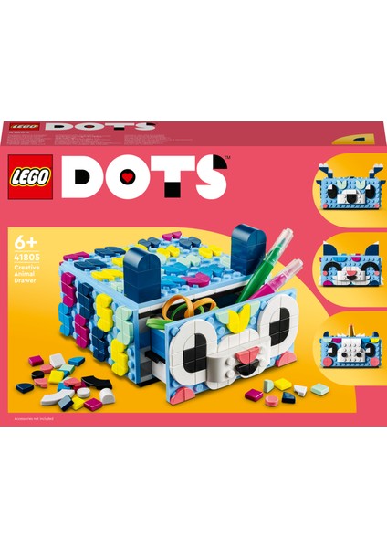 ® Dots Yaratıcı Hayvan Çekmecesi 41805 - 6 Yaş ve Üzeri Çocuklar Için Inşa Edilebilen Kendin Yap Saklama Kutusu (643 Parça)