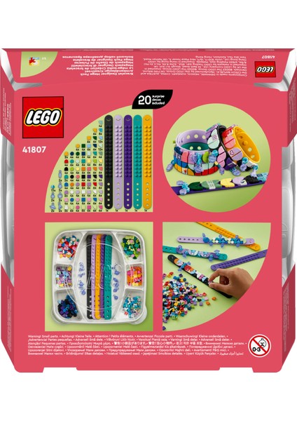 LEGO® Dots Bileklik Tasarımcısı Mega Paket 41807 - 6 Yaş ve Üzeri Çocuklar Için Ilham Verici Yaratıcı Bir Kendin Yap Bileklik Seti (388 Parça)