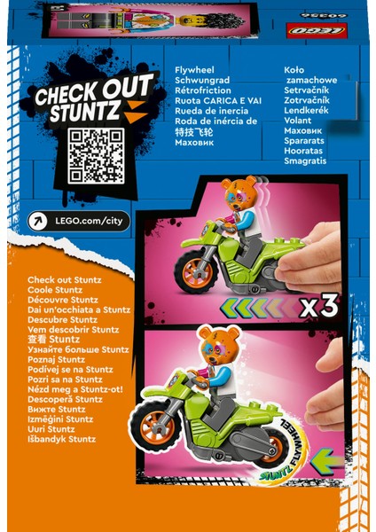 ® City Ayı Gösteri Motosikleti 60356 - 5 Yaş ve Üzeri Çocuklar Için Gerçek Gösteriler Yapabilen Sürücü Minifigürü Içeren Yaratıcı Oyuncak Yapım Seti (10 Parça)