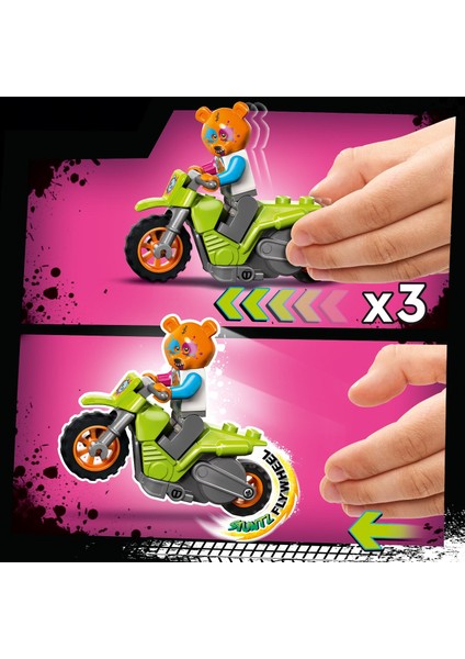 ® City Ayı Gösteri Motosikleti 60356 - 5 Yaş ve Üzeri Çocuklar Için Gerçek Gösteriler Yapabilen Sürücü Minifigürü Içeren Yaratıcı Oyuncak Yapım Seti (10 Parça)