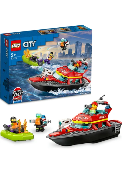 LEGO® City İtfaiye Kurtarma Teknesi 60373 - 5 Yaş ve Üzeri Uygulamalı Oyunları Seven Çocuklar için Oyuncak Yapım Seti (144 Parça)