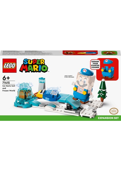 ® Super Mario# Ice Mario Kostümü ve Donmuş Dünya Ek Macera Seti 71415 - 6 Yaş ve Üzeri Çocuklar Için Yaratıcı Oyuncak Yapım Seti (105 Parça)