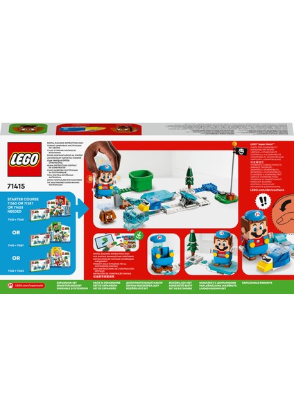 ® Super Mario# Ice Mario Kostümü ve Donmuş Dünya Ek Macera Seti 71415 - 6 Yaş ve Üzeri Çocuklar Için Yaratıcı Oyuncak Yapım Seti (105 Parça)