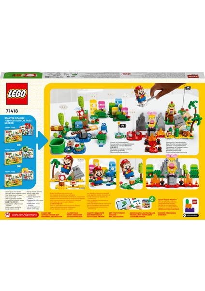 ® Super Mario# Yaratıcılık Araç Kutusu Yapım Seti 71418 - 6 Yaş ve Üzeri Çocuklar Için Koleksiyonluk Yaratıcı Oyuncak Yapım Seti (588 Parça)