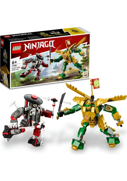 Ninjago Lloyd#un Robot Savaşı Evo 71781 - 6 Yaş ve Üzeri Çocuklar Için Altın Lloyd ve Kemik Savaşçı Içeren Yaratıcı Oyuncak Yapım Seti (223 Parça)