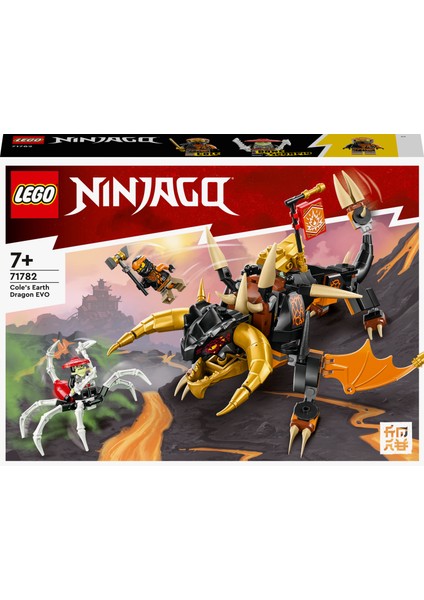 NINJAGO® Cole’un Toprak Ejderhası EVO 71782 - 7 Yaş ve Üzeri Çocuklar İçin Cole ve İskelet Minifigürleri İçeren Yaratıcı Oyuncak Yapım Seti (285 Parça)