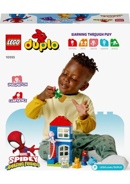 DUPLO® Marvel Örümcek Adam’ın Evi 10995 - 2 Yaş ve Üzeri Çocuklar için Örümcek Adamlı Yaratıcı Oyuncak Yapım Seti (25 Parça)