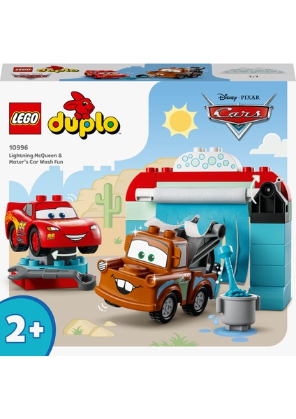 Duplo | Disney ve Pixar Arabalar Şimşek Mcqueen ve Mater'in Oto Yıkama Eğlencesi 10996 - 2 Yaş ve Üzeri Için Yaratıcı Oyuncak Yapım Seti (29 Parça)