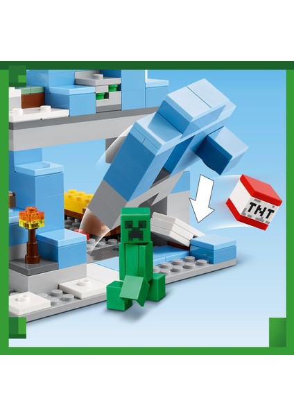 ® Minecraft Donmuş Tepeler 21243 - 8 Yaş ve Üzeri Çocuklar Için Oyunun Buzlu Biyomunu Içeren Oyuncak Yapım Seti (304 Parça)