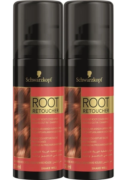 Root Retoucher Beyazları Anında Kapatan Sprey Boya Kızıl 120 ml X2