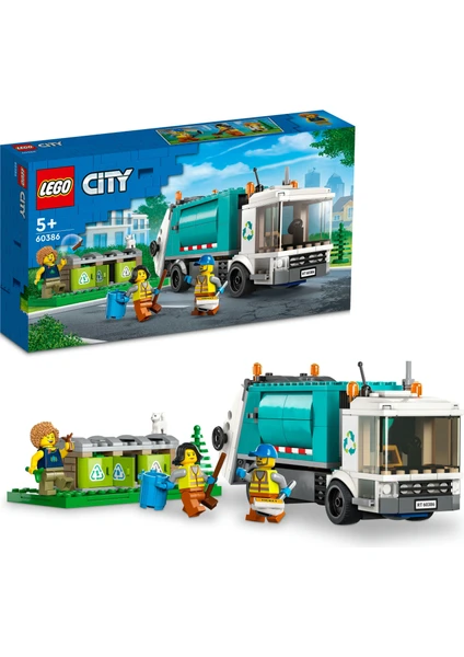 LEGO® City Geri Dönüşüm Kamyonu 60386 - 5 Yaş ve Üzeri Çocuklar Için Oyuncak Yapım Seti (261 Parça)