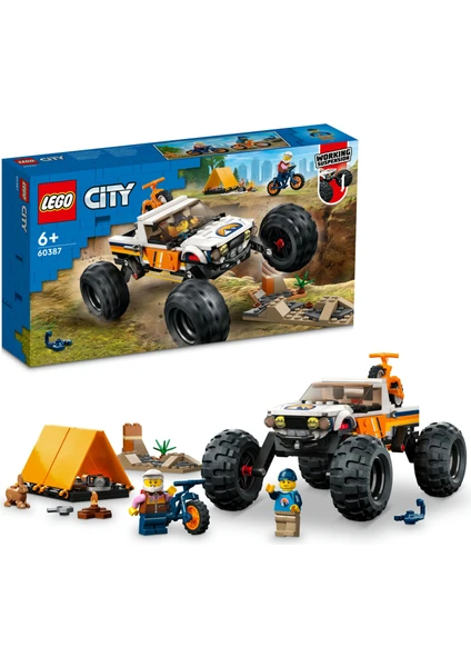 LEGO® City 4x4 Arazi Aracı Maceraları 60387 - 6 Yaş ve Üzeri Çocuklar Için Oyuncak Yapım Seti (252 Parça)