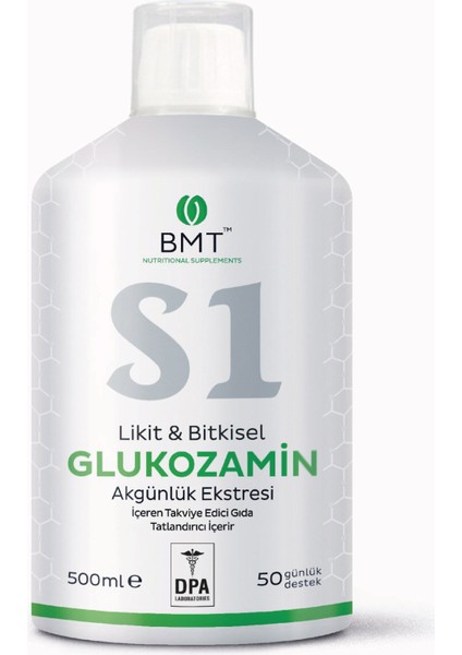 Bıomet S1 Likit & Bitkisel Glukozamin Akgünlük Eks. 500 Ml