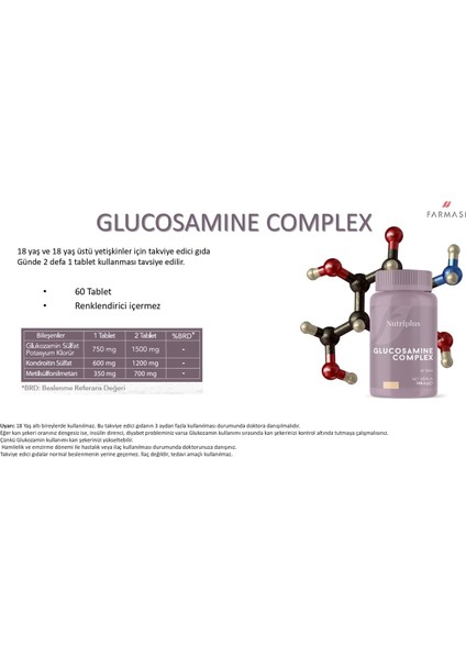 - Nutriplus (Glucosamine Complex) Glukozamin Kompleks - 60 Tablet fiyatları