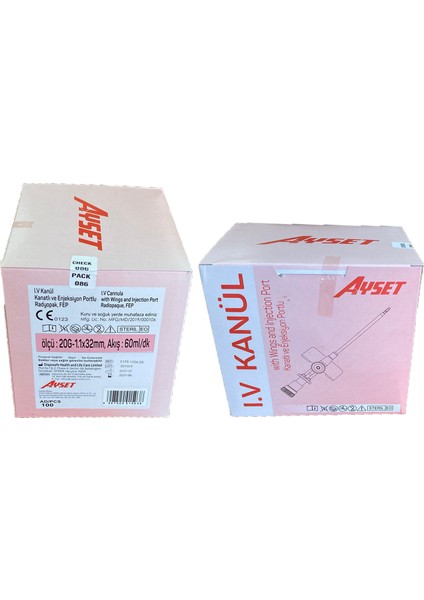 20G Pembe Kanül 1.1*32MM 100 Adet
