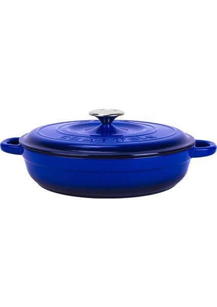 Döküm Çok Amaçlı Yayvan Tencere New Heritage Serisi ÇAP(Ø)28CM. - Mavi