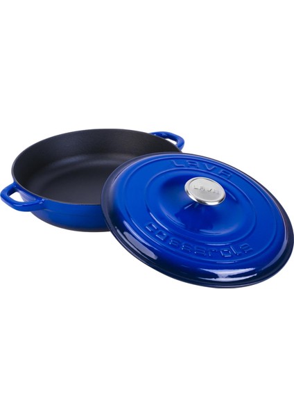 Döküm Çok Amaçlı Yayvan Tencere New Heritage Serisi ÇAP(Ø)28CM. - Mavi fiyatları