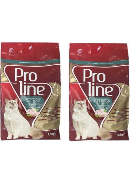 Proline Sterilised Kısır Kedi Maması 1,5 kg * 2 Adet