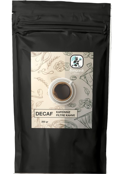 Decaf Kafeinsiz Filtre Kahve 200 gr