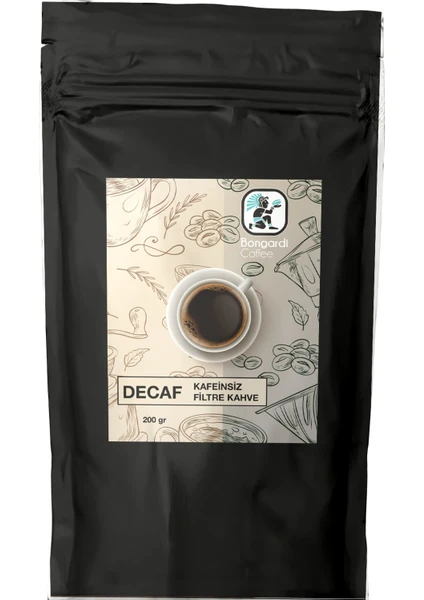 Bongardi Coffee Decaf Kafeinsiz Filtre Kahve 200 gr