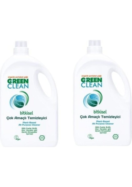 Green Clean Çok Amaçlı Temizleyici 2,75 lt+2 'li Set U Green