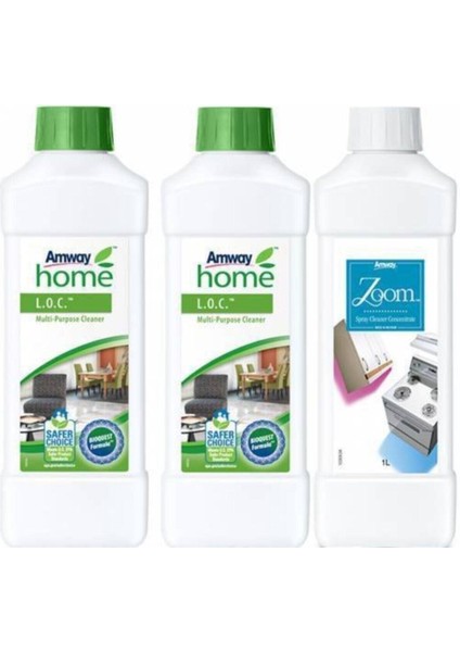 Amway Home Amway Loc Çok Amaçlı Temizleyici 2 Adet + Zoom Konsantre Sprey Temizleyici