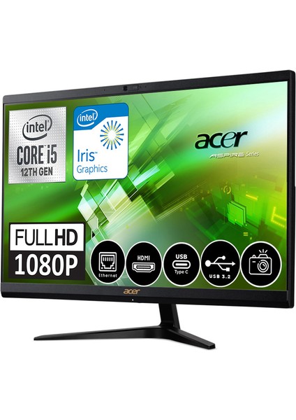 Aspire C24-1700 Intel Core I5 1235U 16GB 1tb SSD Windows 11 Pro 23.8" Fhd All In One Bilgisayar DQBJWEMWP009