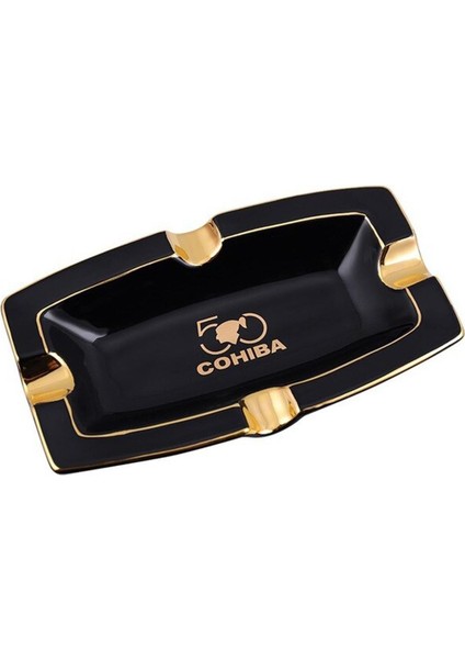Cohiba 50.yıl Seramik Puro Küllüğü Siyah/gold 4lü