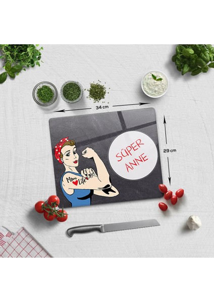 Süper Anne | Cam Kesme Tahtası - Cam Kesme Tablası | 29CM x 34CM fiyatları