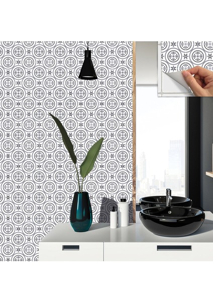 Kendinden Yapışkanlı Geometrik 039 Desenli Pvc Karo 30X30 cm (56 Adet) 5m2