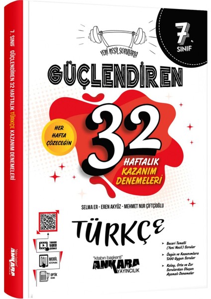 7.Sınıf Güçlendiren 32 Haftalık Türkçe Kazanım