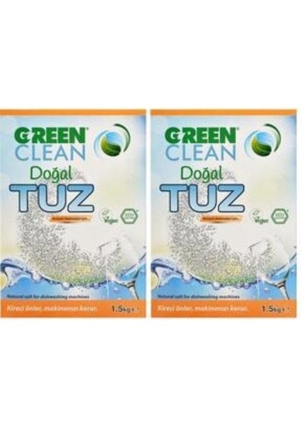 Green Clean Bulaşık Makinası Tuz 1,5 kg 2'li