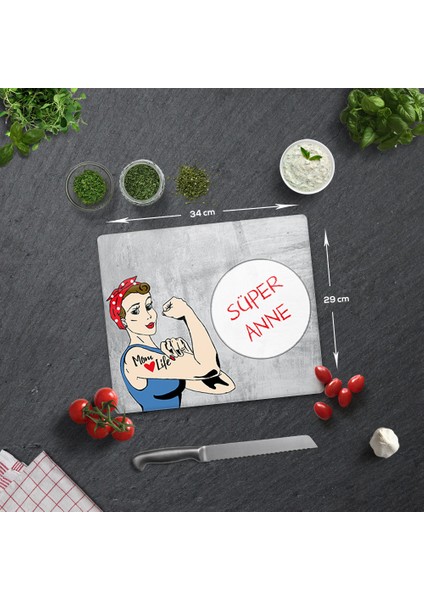 Süper Anne | Cam Kesme Tahtası - Cam Kesme Tablası | 29CM x 34CM fiyatları